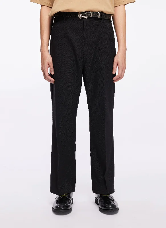 Wool Like Polyester Boot Cut Flare Pants