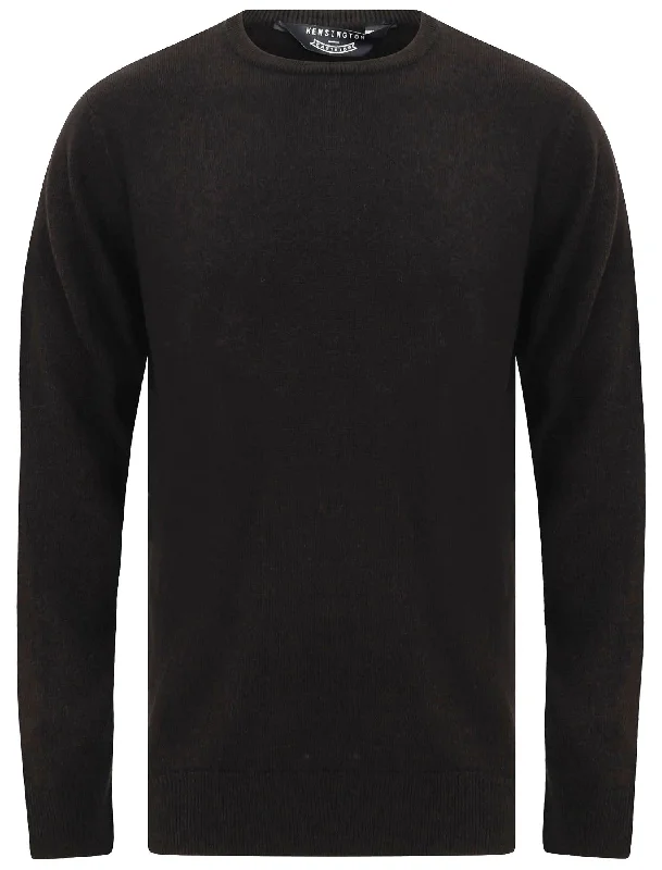 Badger Soft Cashmillon Crew Neck Jumper In Black - Kensington Eastside