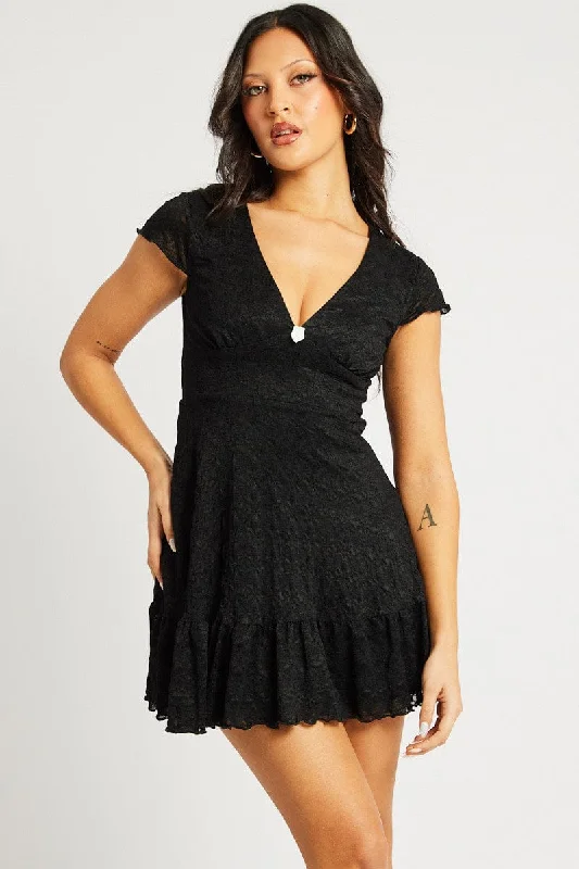 Black Mini Dress Lace