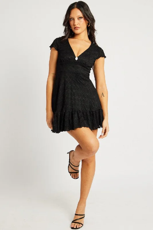 Black Mini Dress Lace