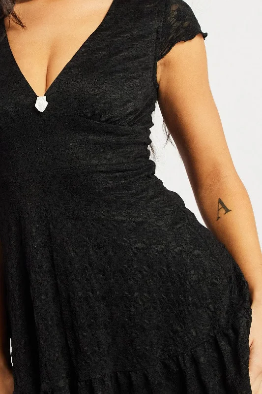 Black Mini Dress Lace