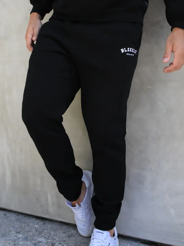 Varsity Relaxed Sweatpants - Black