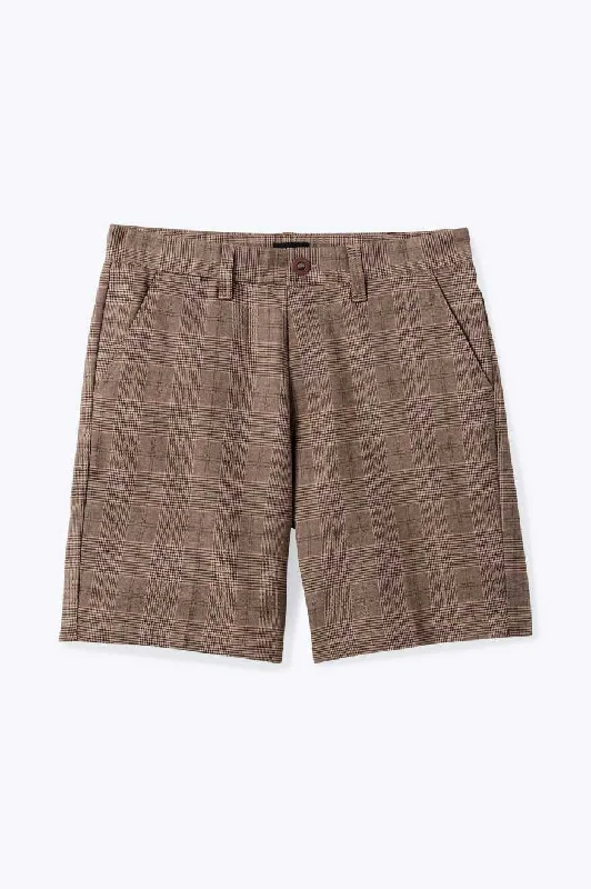 Choice Chino Short 9"" - Brown/Cream Houndstooth