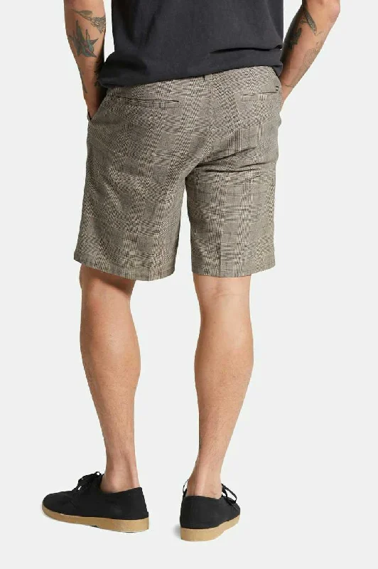 Choice Chino Short 9"" - Brown/Cream Houndstooth