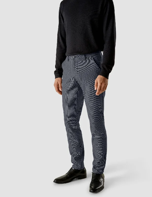 Essential Pants Regular Plaid Navy