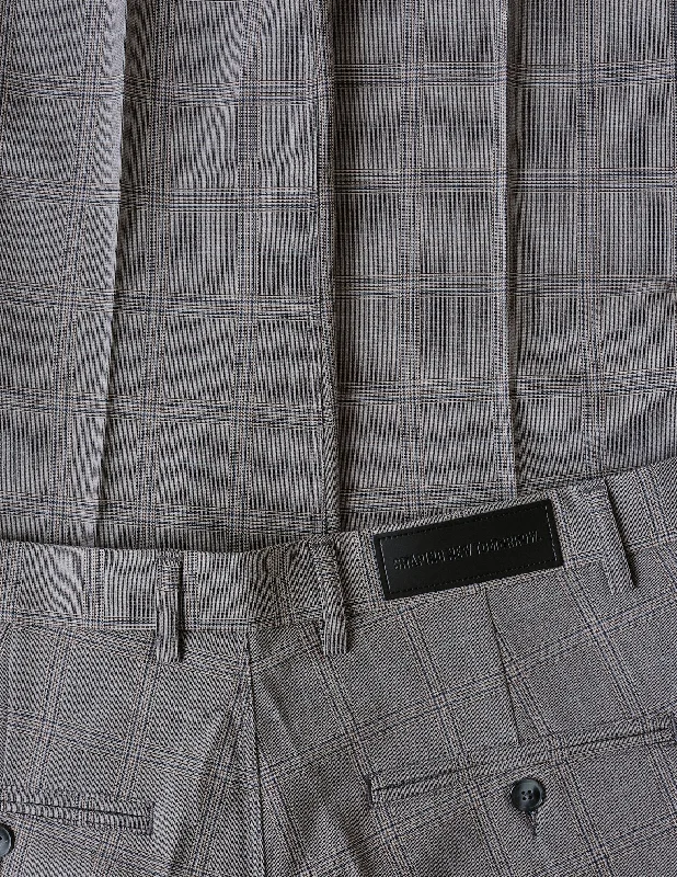 Essential Suit Checked Pants Regular Sterling Grey