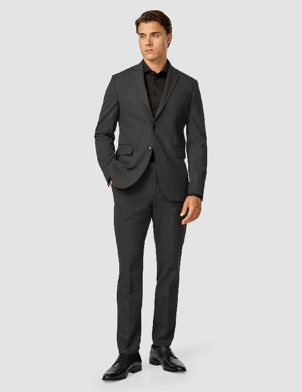 Essential Suit Pants Regular Asphalt Pinstripe