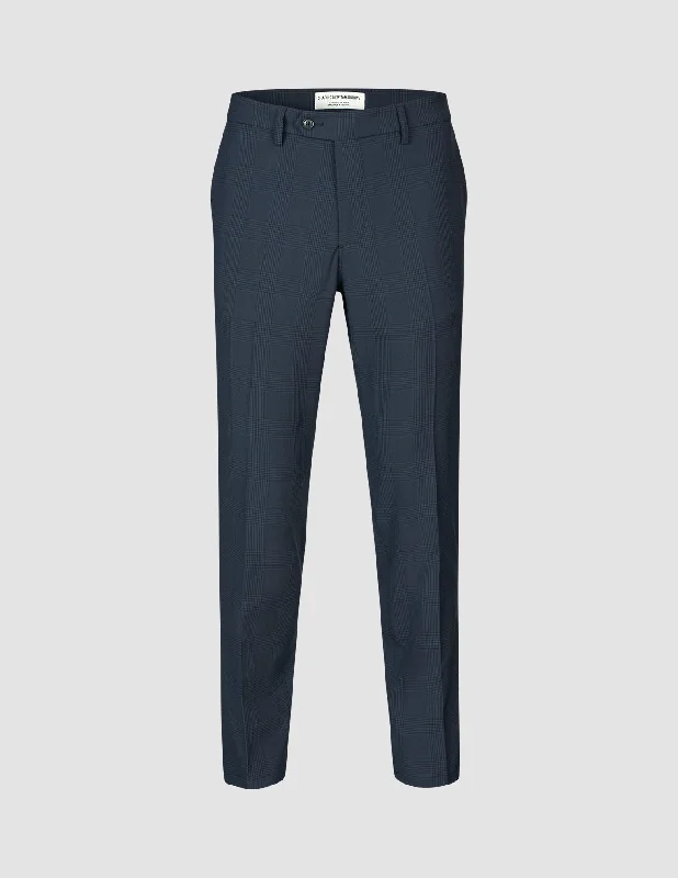 Essential Suit Pants Regular Dark Blue Check