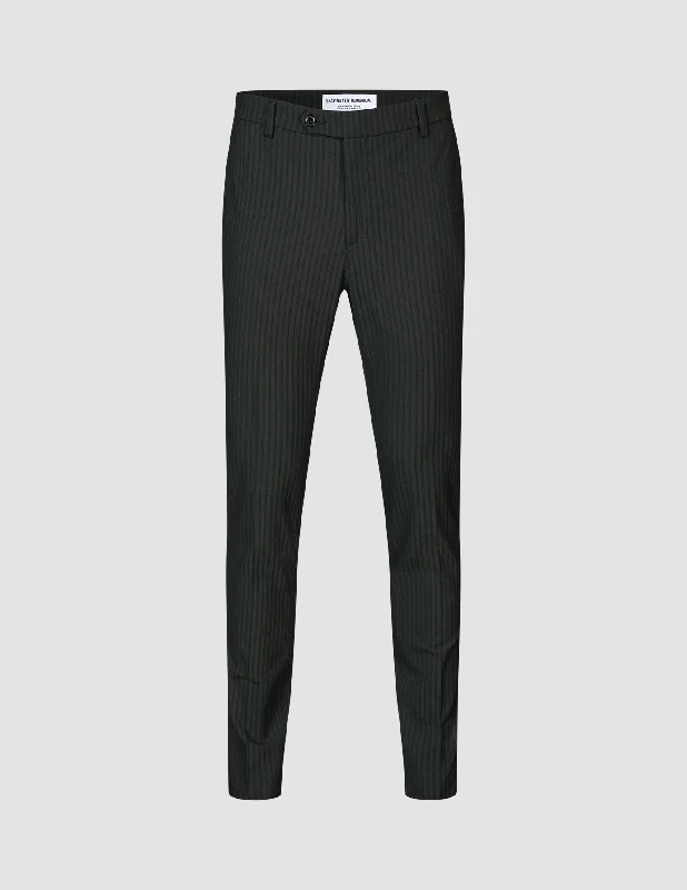 Essential Suit Pants Slim Asphalt Pinstripe