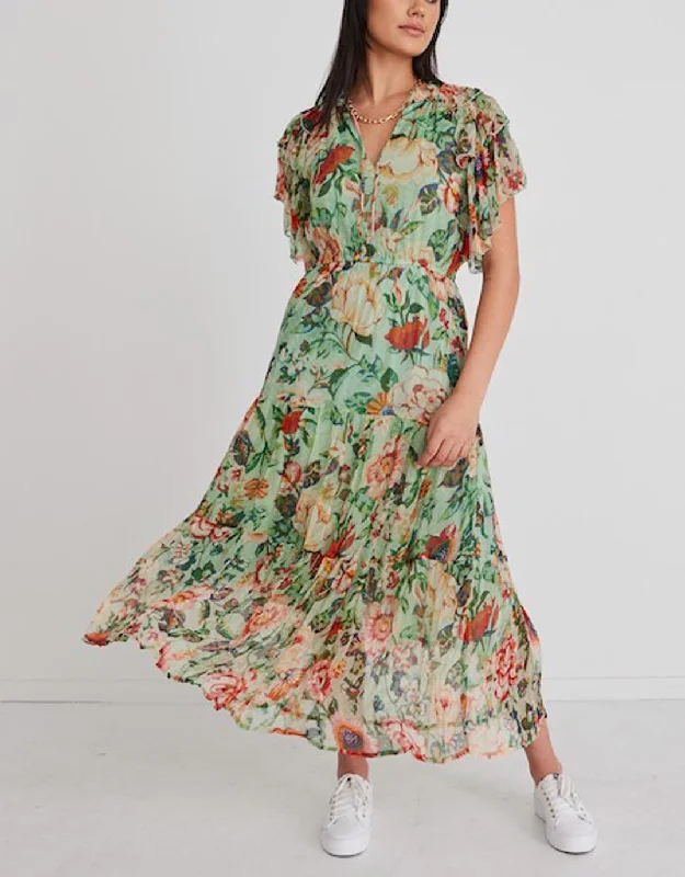 Flutter Maxi Dress - Green