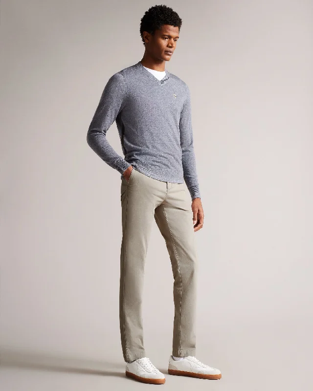 Genay Slim Chinos Lt-Grey