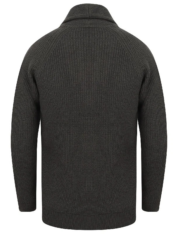 Hatton 2 Soft Knit Shawl Neck Cardigan in Charcoal - Tokyo Laundry