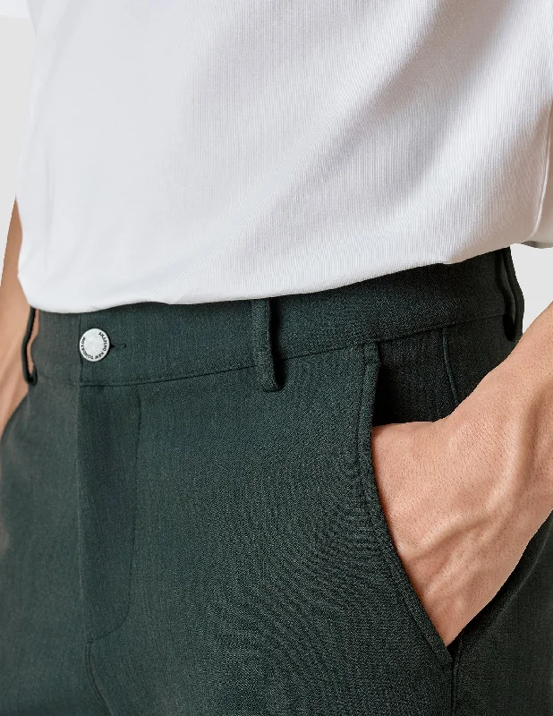 Heavy Edition Pants Slim Deep Green Melange