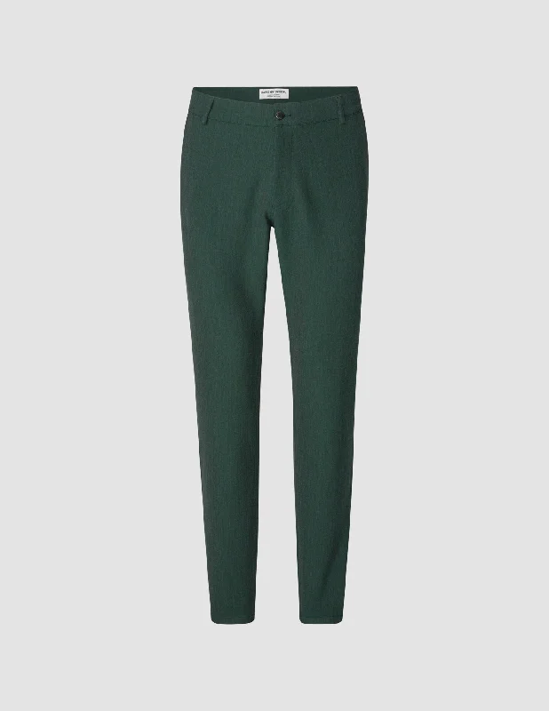 Heavy Edition Pants Slim Deep Green Melange