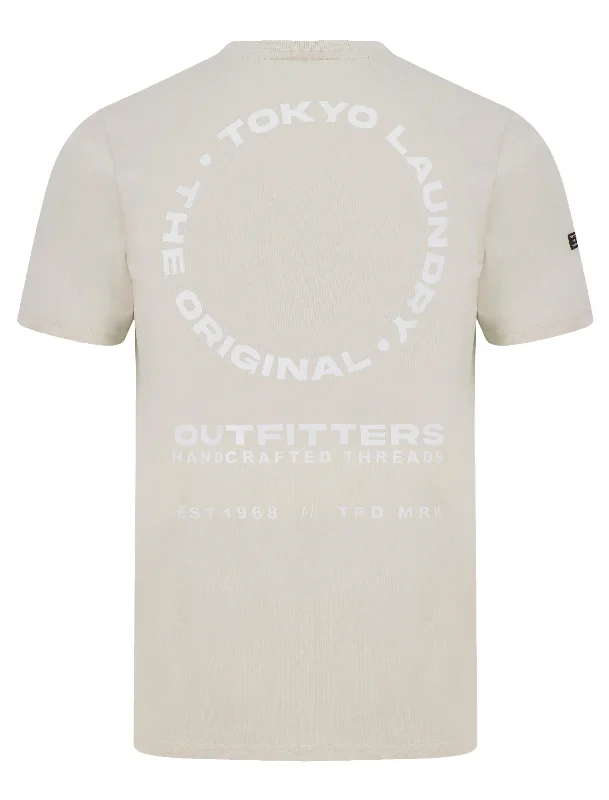 Kade Motif Cotton Jersey T-Shirt in Light Stone - Tokyo Laundry