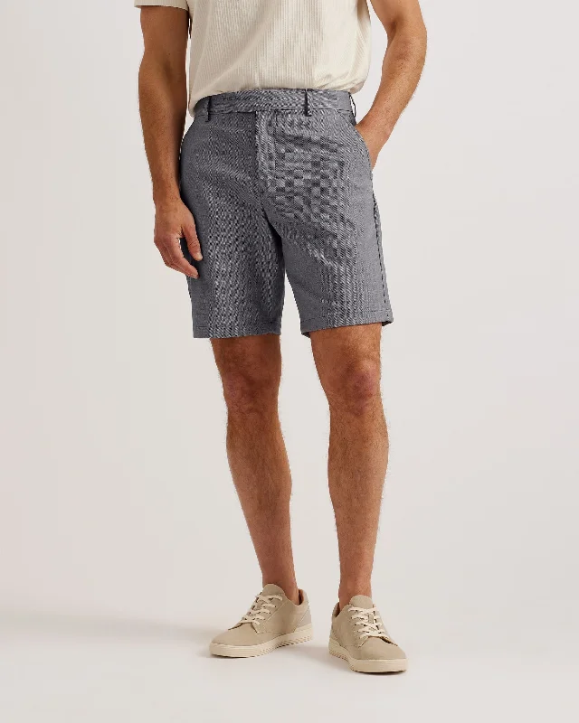 Katford Regular Fit Textured Tailored Shorts Blue