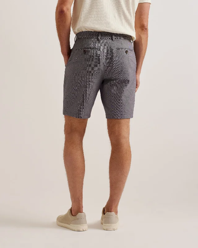 Katford Regular Fit Textured Tailored Shorts Blue