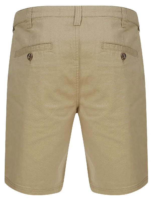 Kynance Cotton Twill Chino Shorts in Stone - Kensington Eastside