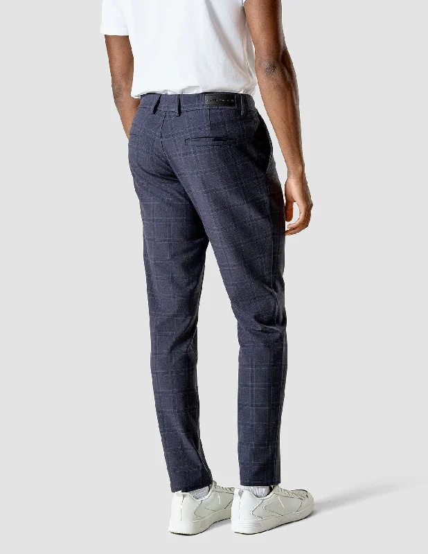 Limited Check Pants Regular Midnight Blue