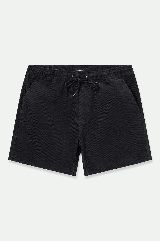 Madrid II Corduroy Short 5"" - Black Cord