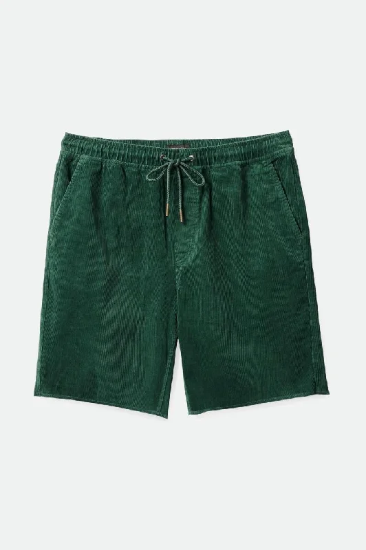 Madrid II Corduroy Short 8"" - Trekking Green Cord