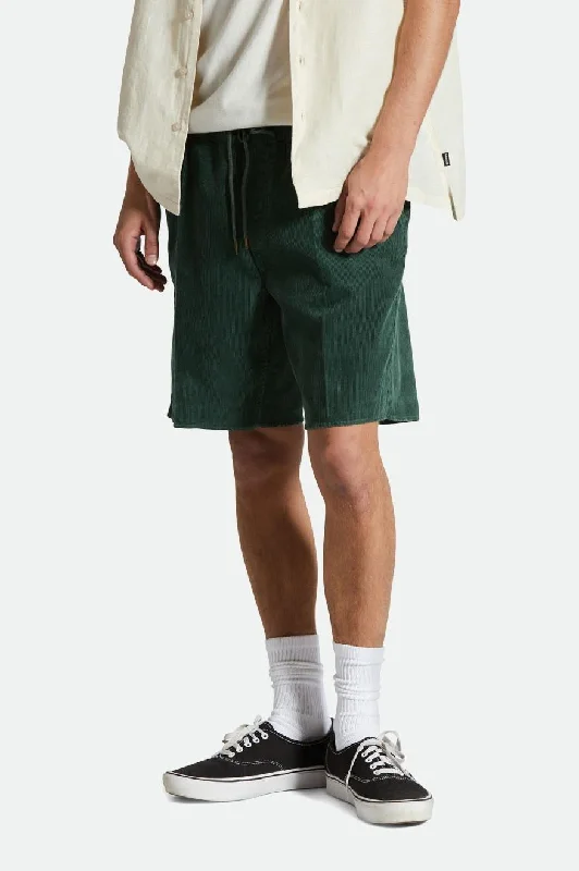 Madrid II Corduroy Short 8"" - Trekking Green Cord