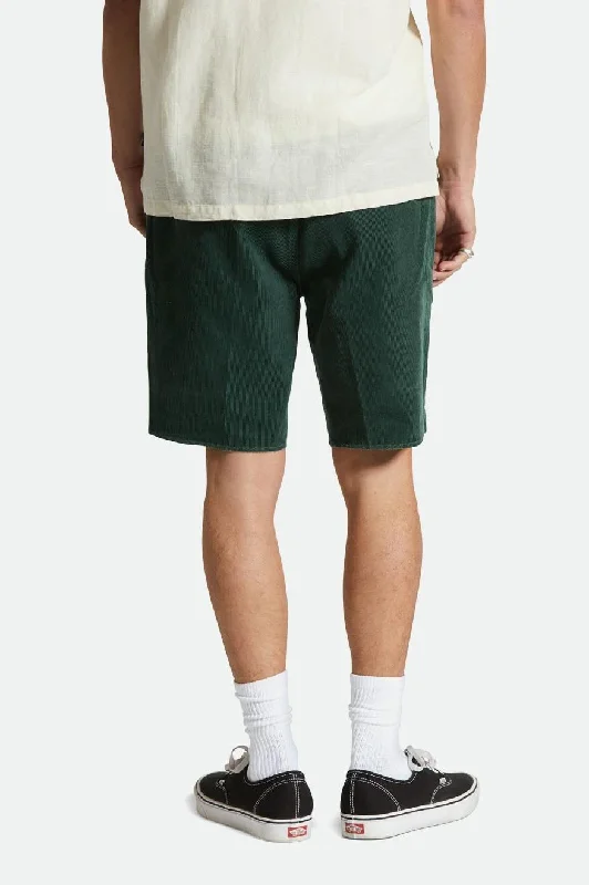 Madrid II Corduroy Short 8"" - Trekking Green Cord