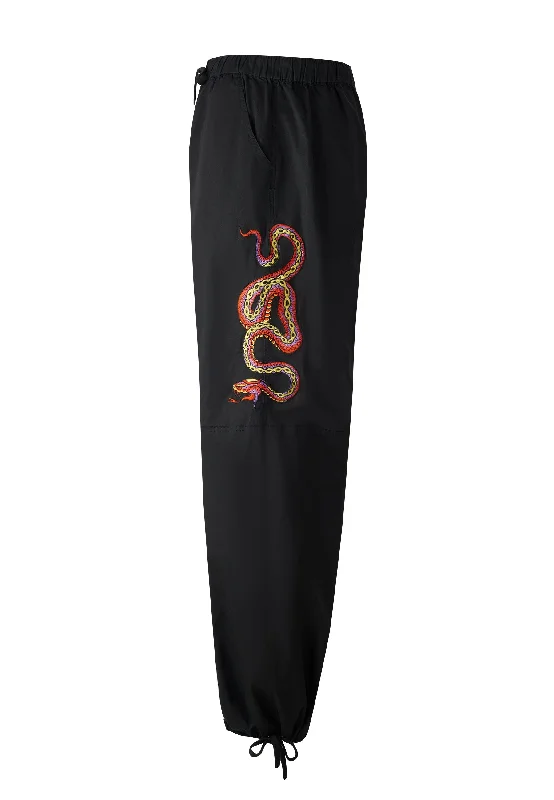 Mens Snake-Viper Woven Tech Trouser - Black