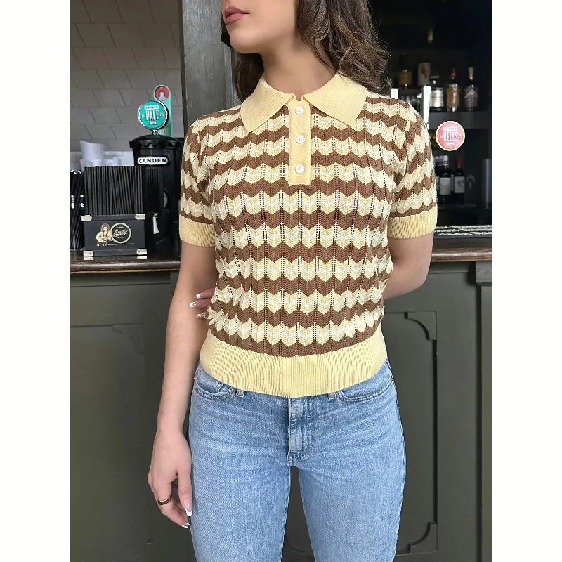 Mr Bridger - Women's Supremely Fine Gauge 'Florence' Butter - Polo Knit