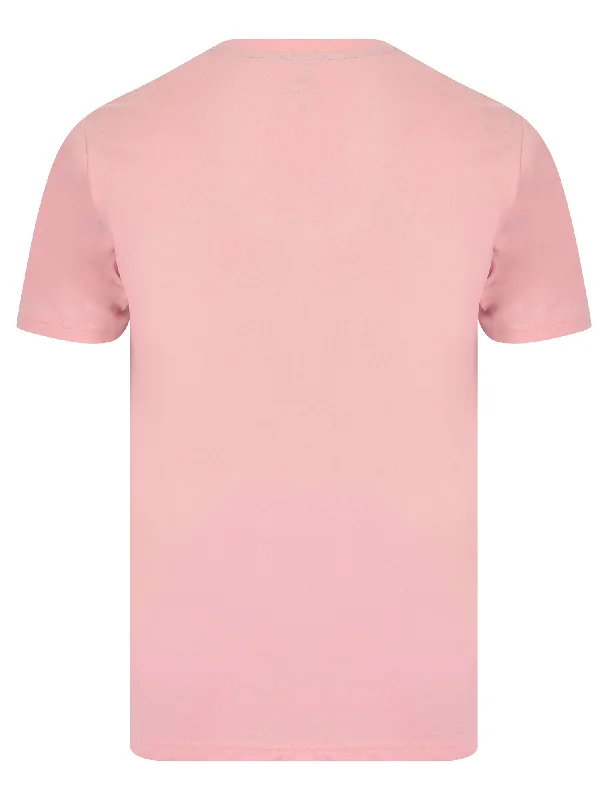 Newry Motif Cotton Jersey T-Shirt in Rose Shadow - South Shore