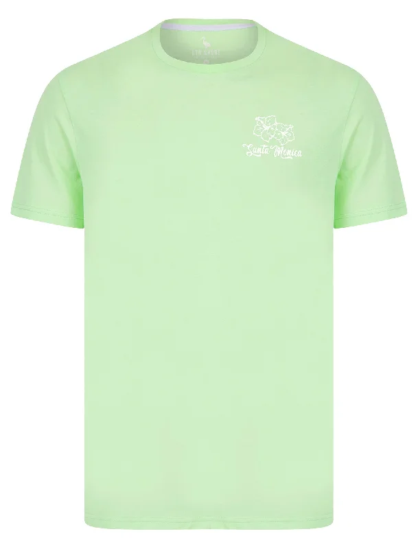 Pool Bar Motif Cotton Jersey T-Shirt in Patina Green - South Shore