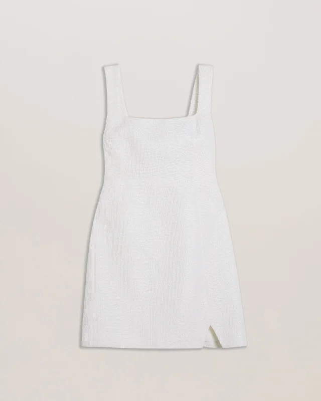 Shiroir Mini Tailored Dress White