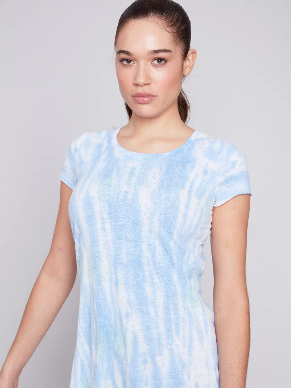 Tie Dye Cotton Slub Dress - Amazon