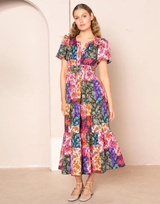 Victoria Midi Dress - Mosaic Paisley