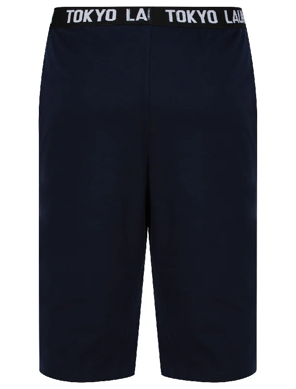 Wearside Cotton Jersey Lounge Shorts In Sky Captain Navy - Tokyo Laundry