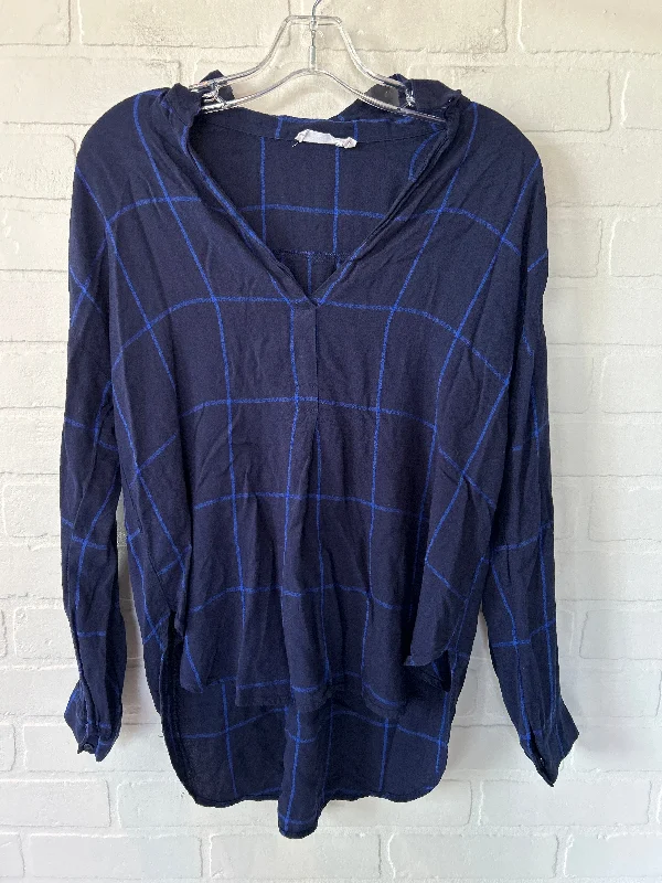 Blue Blouse Long Sleeve Blush, Size S