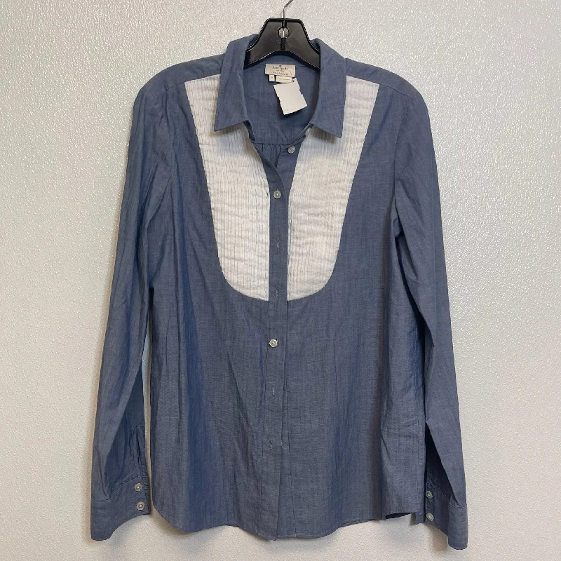 Blue Blouse Long Sleeve Kate Spade, Size M