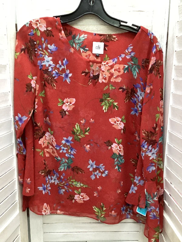 Floral Blouse Long Sleeve Cabi, Size S