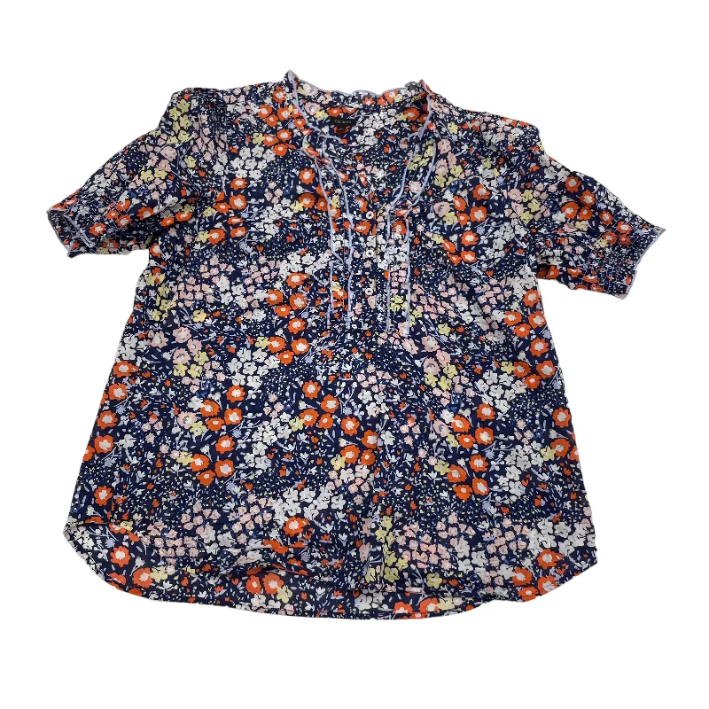 FLORAL PRINT BLOUSE SS by TALBOTS Size:L