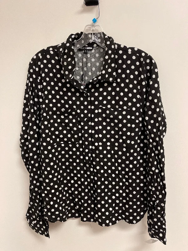 Polkadot Pattern Blouse Long Sleeve Fashion Nova, Size Xl