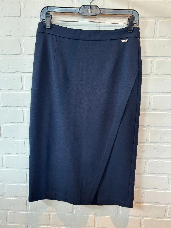 Skirt Midi By T Tahari In Blue, Size: 8