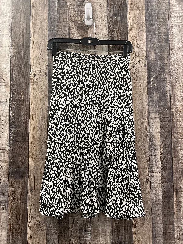 Skirt Midi By Talbots In Black & White, Size: S