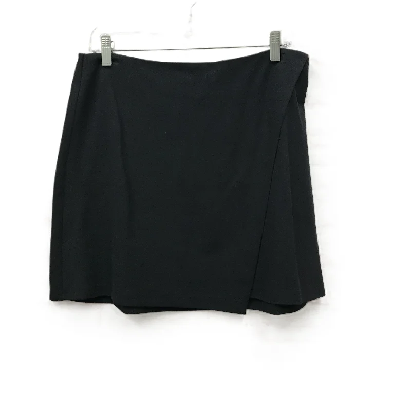 Skirt Mini & Short By Scoop In Black, Size: L