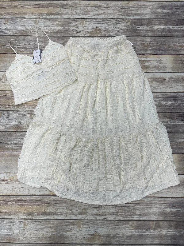 Skirt Set 2pc By Good Luck Gem In Cream, Size: M