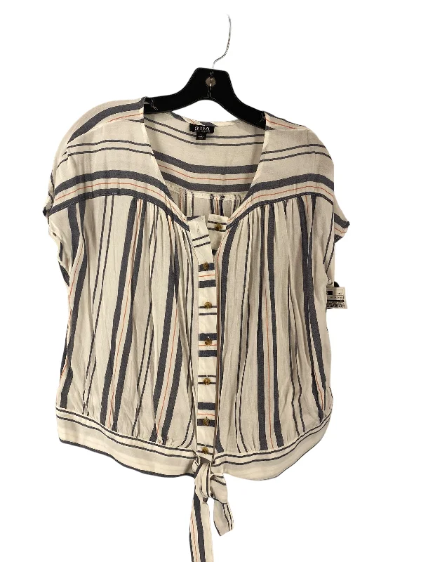 Top Short Sleeve By Ana In Striped Pattern, Size: L