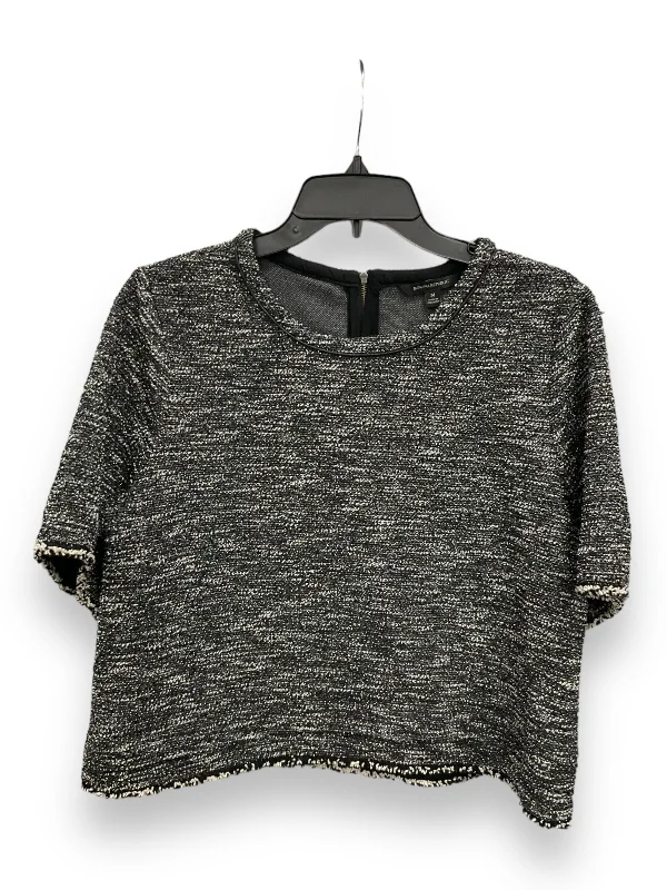 Top Short Sleeve By Banana Republic In Black, Size: M