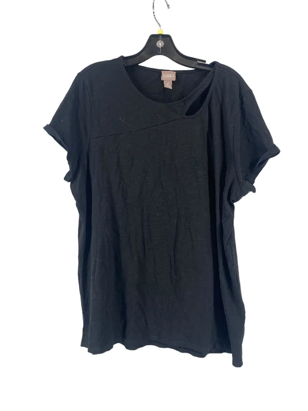 Top Short Sleeve By Chicos In Black, Size: 3