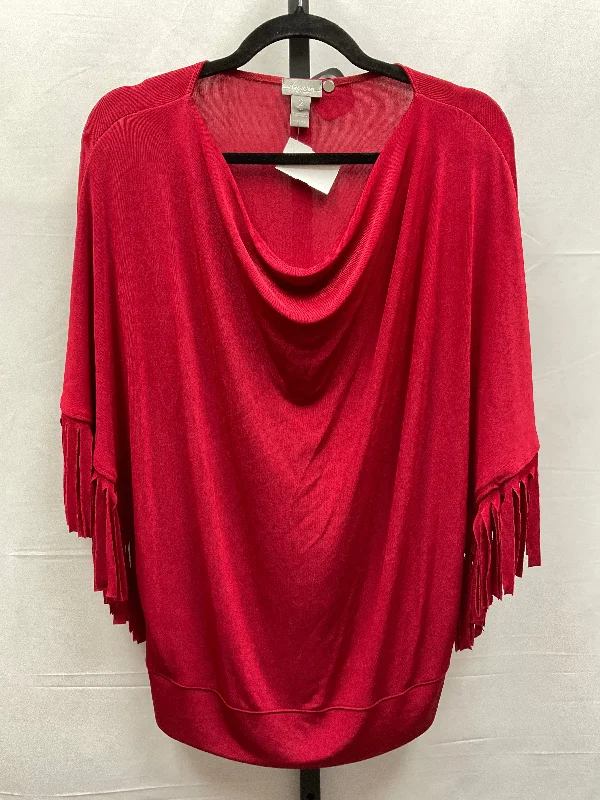 Top Short Sleeve By Chicos In Red, Size: L