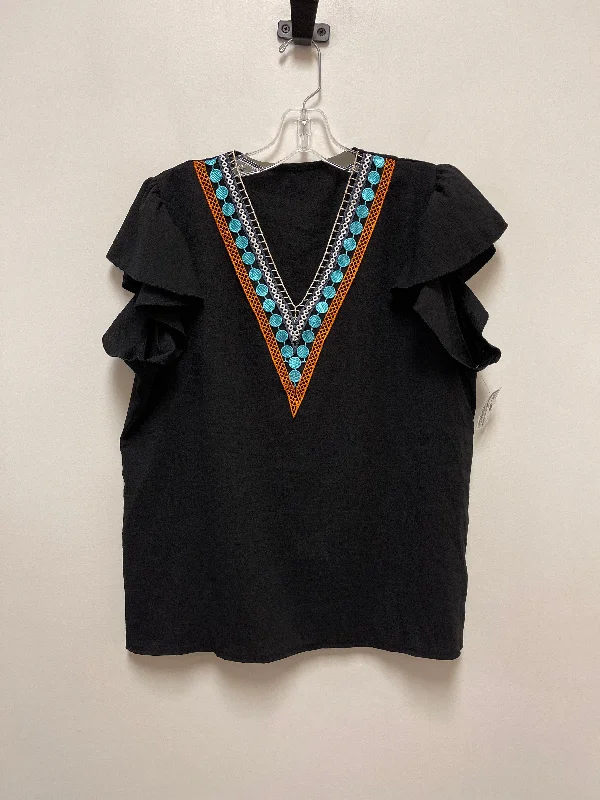 Top Short Sleeve By Clothes Mentor In Black, Size: 2x