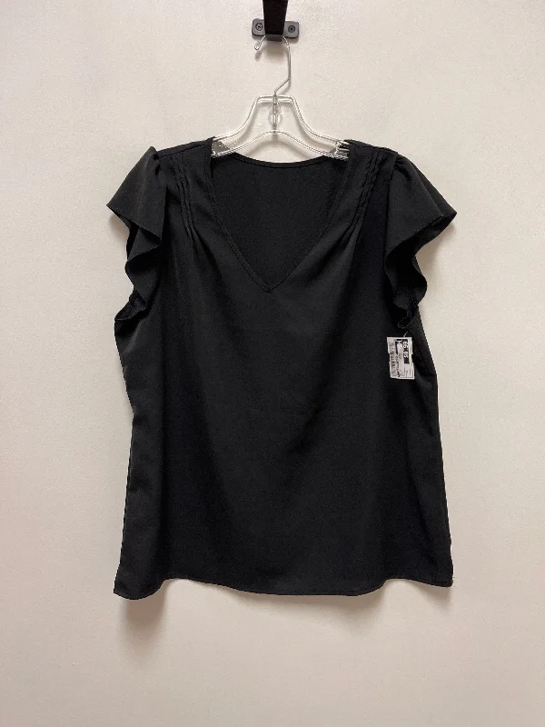 Top Short Sleeve By Clothes Mentor In Black, Size: Xl